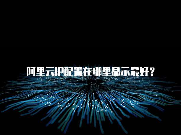阿里云IP配置在哪里显示最好?