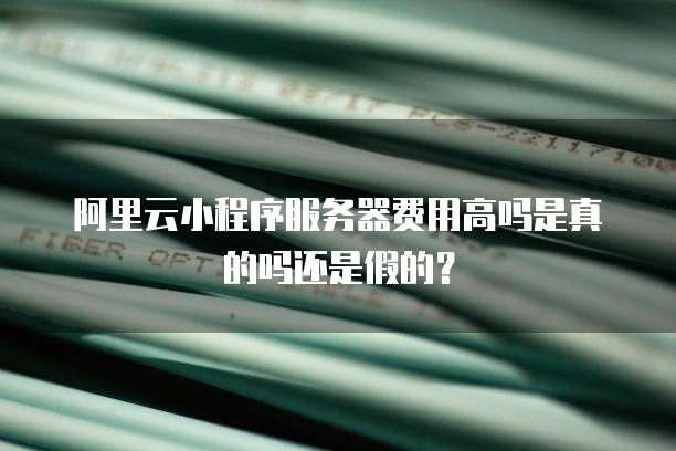 阿里云小程序服务器费用高吗是真的吗还是假的?