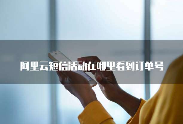 阿里云短信活动在哪里看到订单号