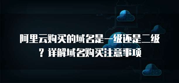 阿里云购买的域名是一级还是二级?详解域名购买注意事项