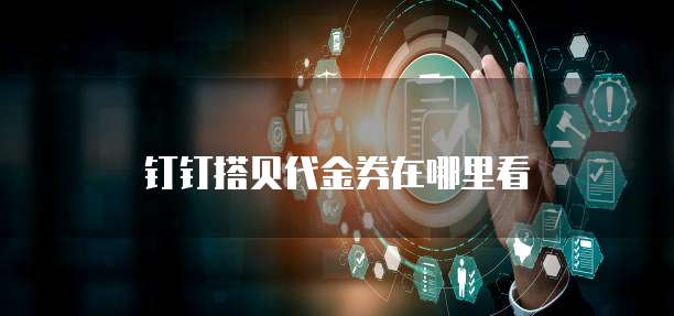 钉钉搭贝代金券在哪里看