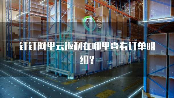 钉钉阿里云返利在哪里查看订单明细?