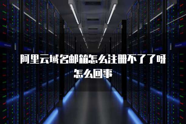阿里云域名邮箱怎么注册不了了呀怎么回事