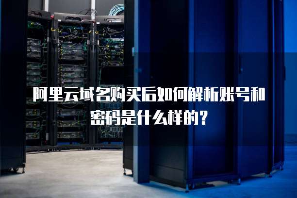 阿里云域名购买后如何解析账号和密码是什么样的?