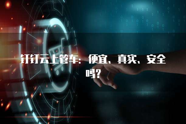 钉钉云上管车:便宜、真实、安全吗?