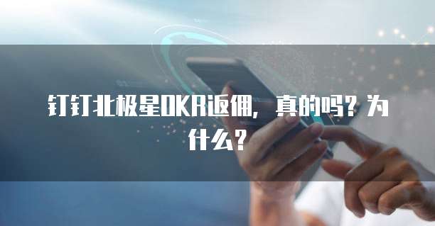 钉钉北极星OKR返佣，真的吗？为什么？