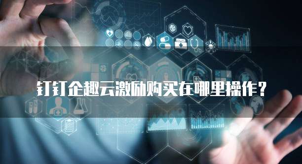 钉钉企趣云激励购买在哪里操作?