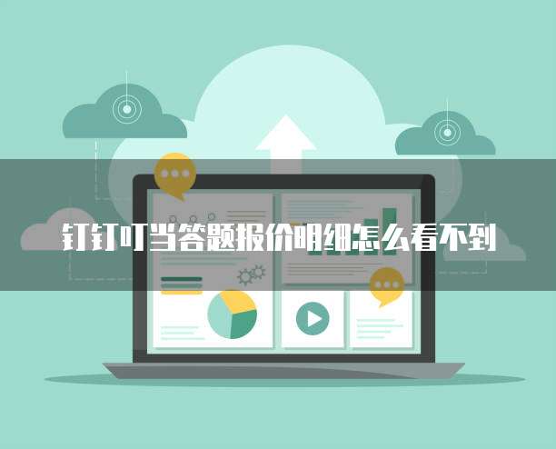 钉钉叮当答题报价明细怎么看不到