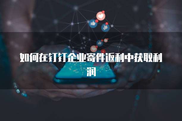 如何在钉钉企业寄件返利中获取利润