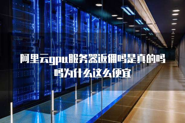 阿里云gpu服务器返佣吗是真的吗吗为什么这么便宜