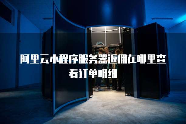 阿里云小程序服务器返佣在哪里查看订单明细