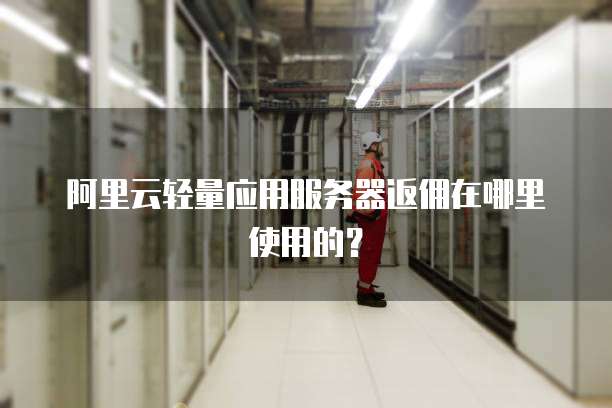 阿里云轻量应用服务器返佣在哪里使用的?