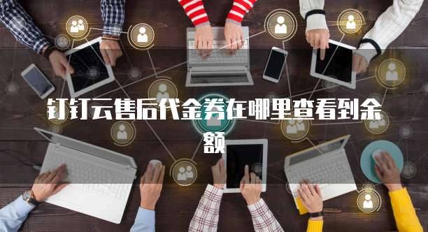 钉钉云售后代金券在哪里查看到余额