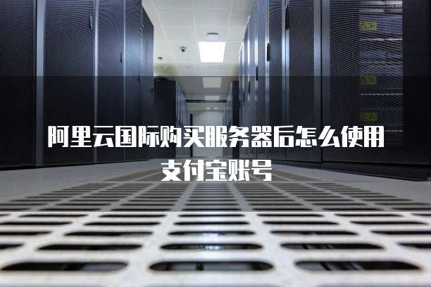 阿里云国际购买服务器后怎么使用支付宝账号