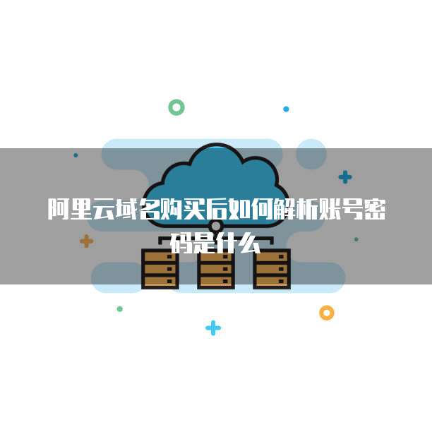 阿里云域名购买后如何解析账号密码是什么