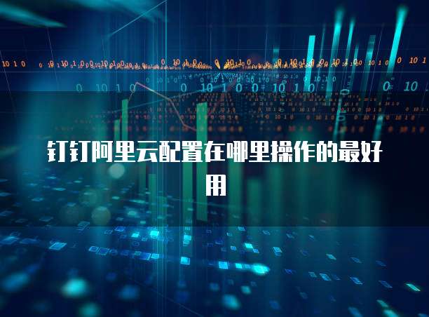 钉钉阿里云配置在哪里操作的最好用