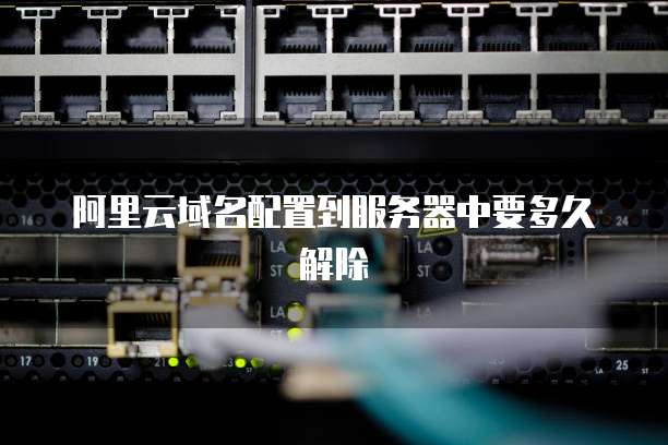 阿里云域名配置到服务器中要多久解除