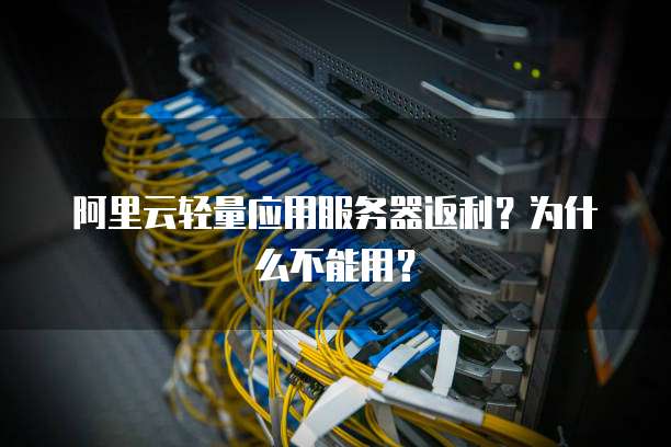 阿里云轻量应用服务器返利?为什么不能用?