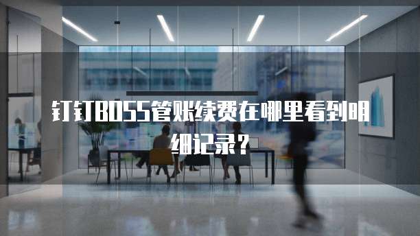 钉钉BOSS管账续费在哪里看到明细记录?