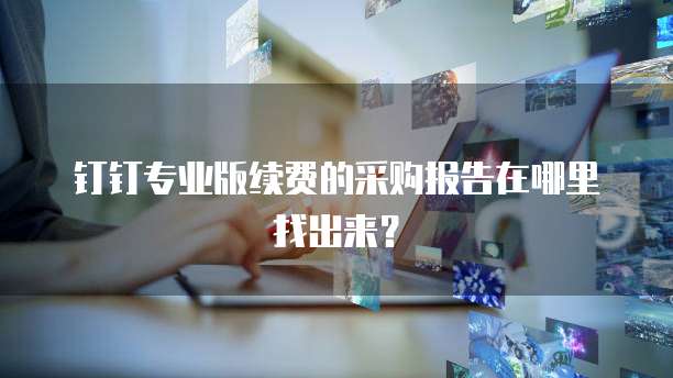 钉钉专业版续费的采购报告在哪里找出来?