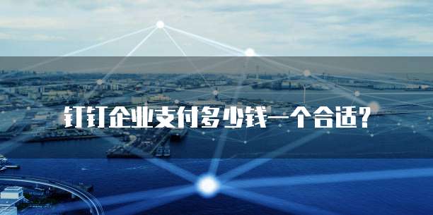 钉钉企业支付多少钱一个合适?