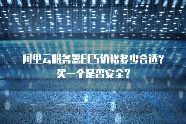 阿里云服务器ECS价格多少合适?买一个是否安全?