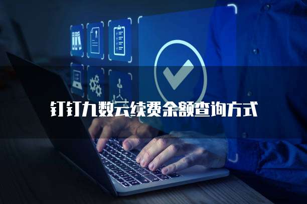 钉钉九数云续费余额查询方式