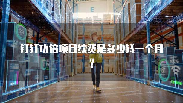 钉钉功倍项目续费是多少钱一个月?