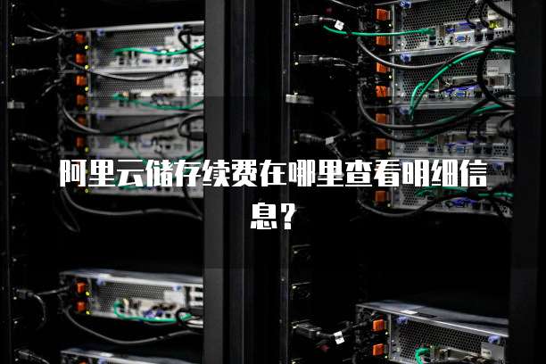 阿里云储存续费在哪里查看明细信息?