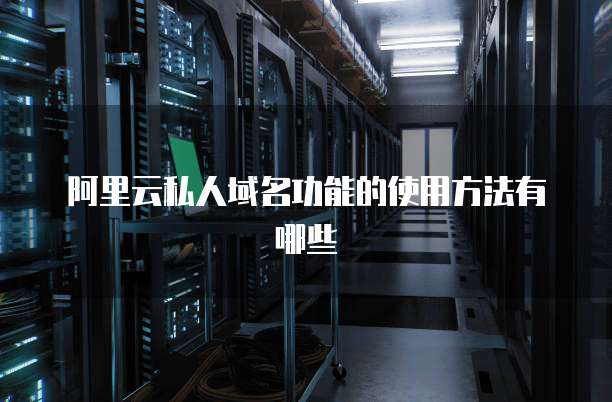 阿里云私人域名功能的使用方法有哪些