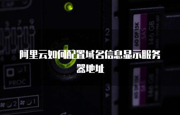 阿里云如何配置域名信息显示服务器地址