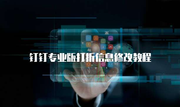 钉钉专业版打折信息修改教程