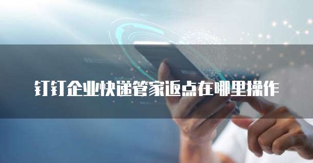 钉钉企业快递管家返点在哪里操作