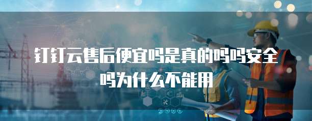 钉钉云售后便宜吗是真的吗吗安全吗为什么不能用