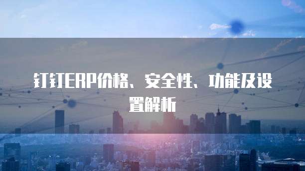 钉钉ERP价格、安全性、功能及设置解析