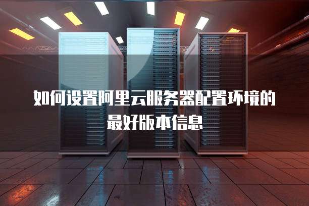 如何设置阿里云服务器配置环境的最好版本信息