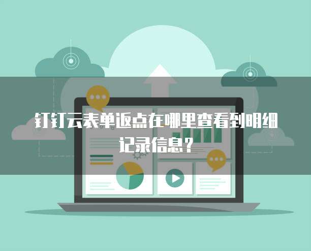 钉钉云表单返点在哪里查看到明细记录信息?