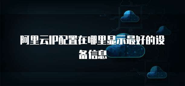 阿里云IP配置在哪里显示最好的设备信息