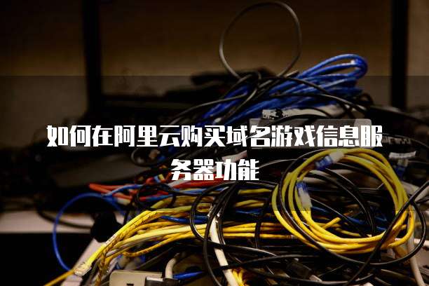 如何在阿里云购买域名游戏信息服务器功能