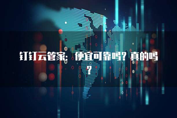 钉钉云管家:便宜可靠吗?真的吗?