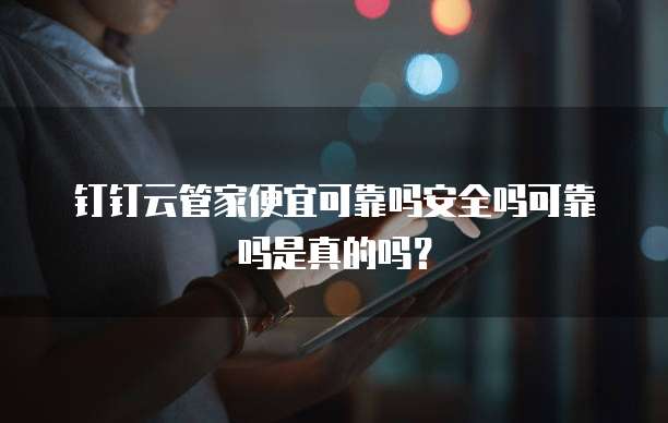 钉钉云管家便宜可靠吗安全吗可靠吗是真的吗?