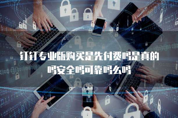 钉钉专业版购买是先付费吗是真的吗安全吗可靠吗么吗