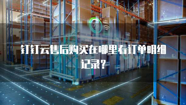 钉钉云售后购买在哪里看订单明细记录?