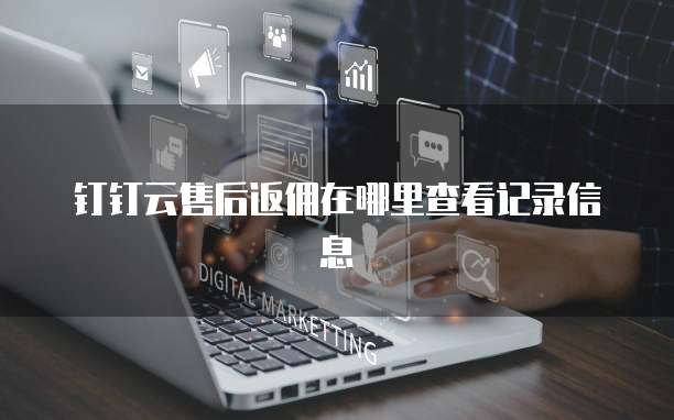 钉钉云售后返佣在哪里查看记录信息