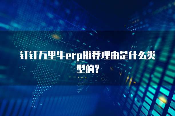 钉钉万里牛erp推荐理由是什么类型的?
