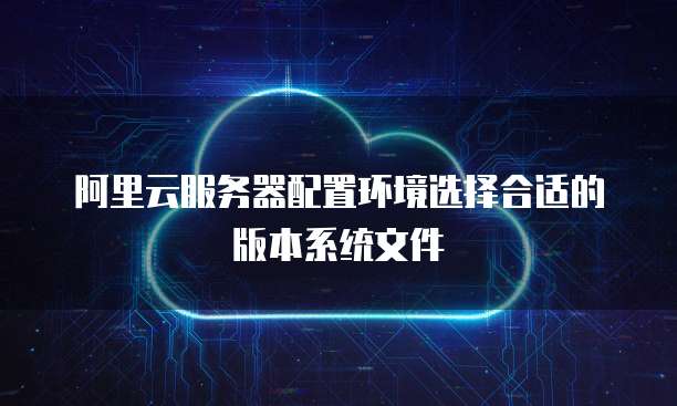 阿里云服务器配置环境选择合适的版本系统文件