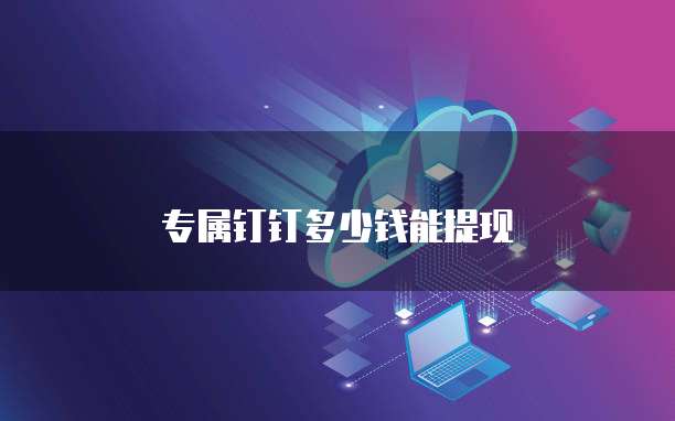专属钉钉多少钱能提现