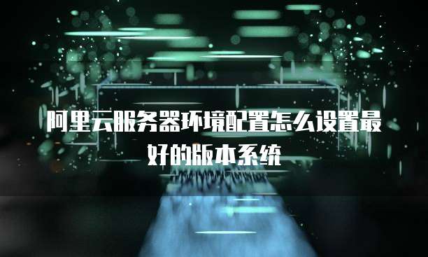 阿里云服务器环境配置怎么设置最好的版本系统