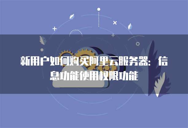 新用户如何购买阿里云服务器:信息功能使用权限功能
