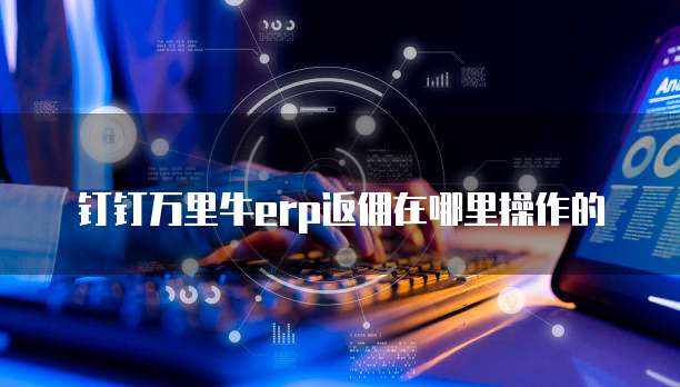 钉钉万里牛erp返佣在哪里操作的